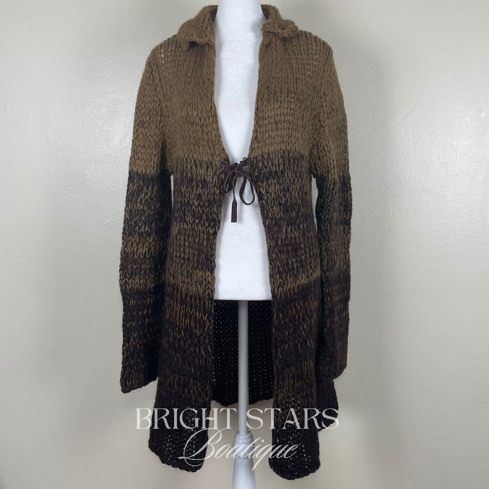 Rare Vintage Knit Ombre Knit Duster Cardigan ASO Mary-Kate Olsen ALT Willow - Picture 5 of 12